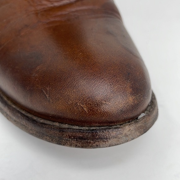 Frye Riding Boots Tall Equestrian Leather Buckle Zip Brown Size 6 - Picture 12 of 13